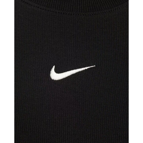 Nike Chill Knit Women's Tight Cropped Mini-Rib Tank‎ Top Black Size Large NWT - Picture 5 of 5